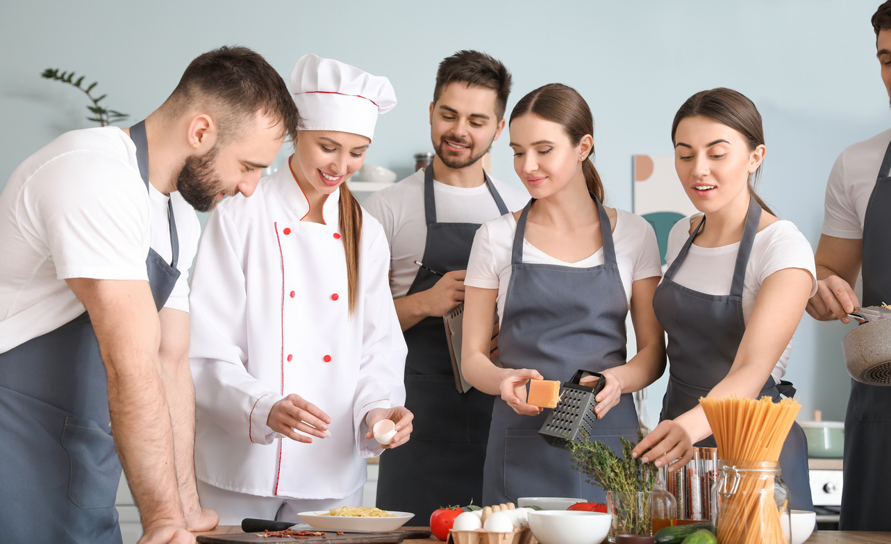 Chef and Students during Cooking Classes