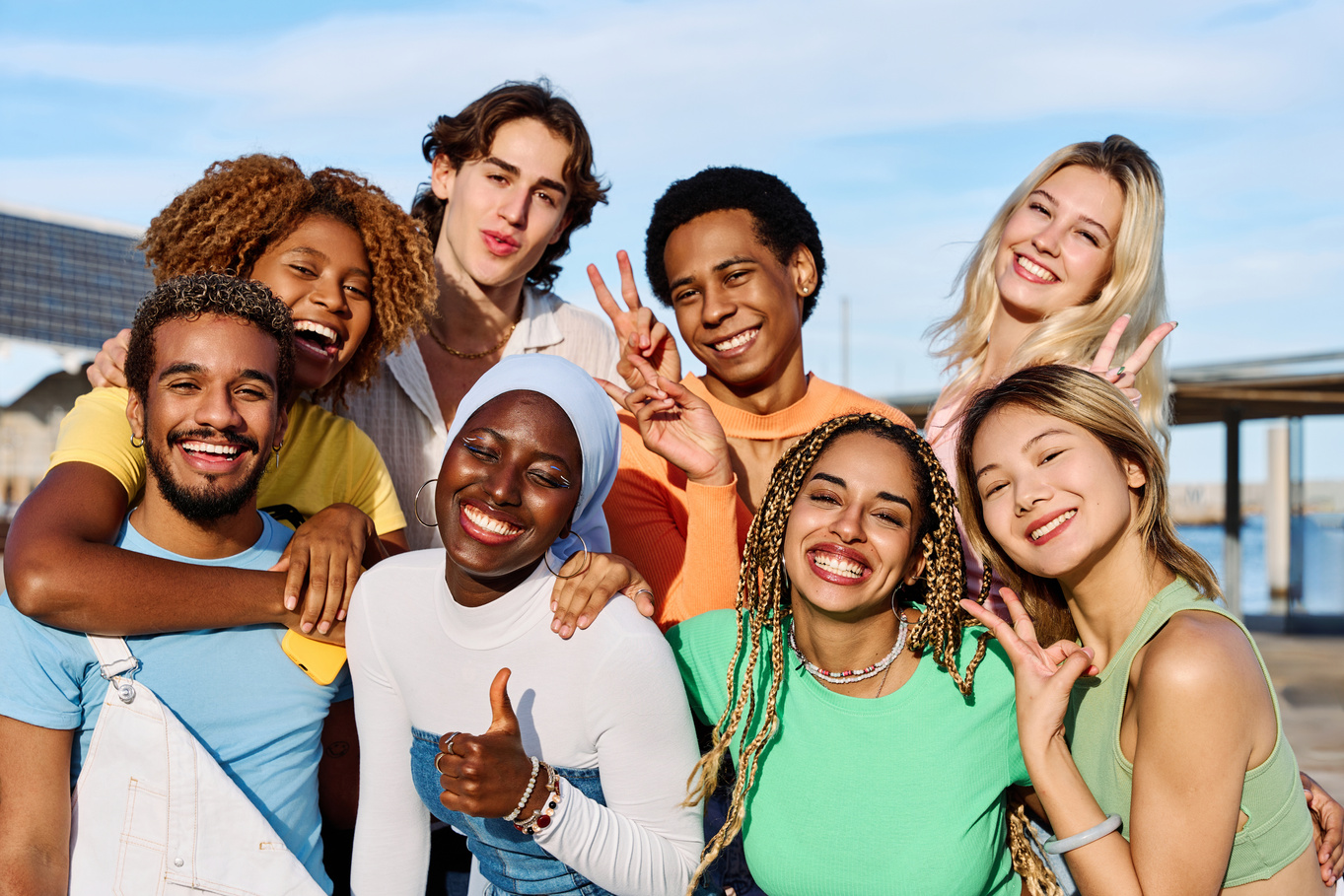 Group of Diverse Friends Outdoors