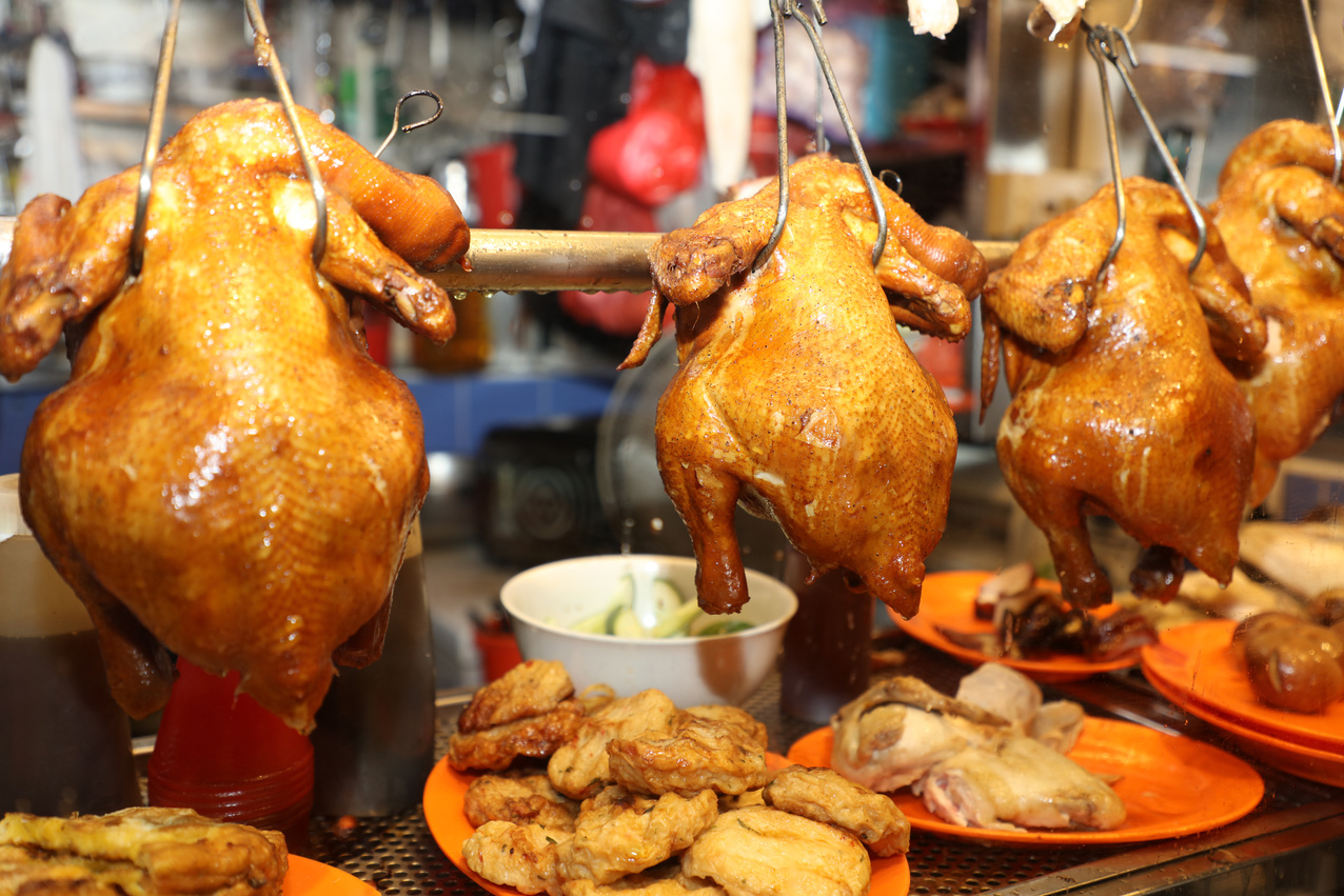 Fresh Chicken at Hawker Centre in Singapore